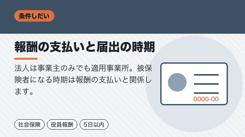 報酬の支払いと届出の時期