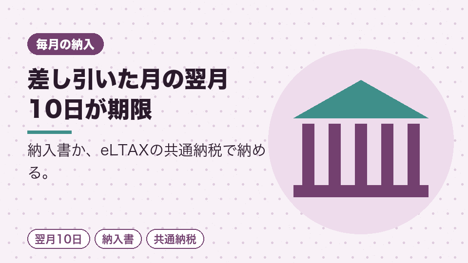 差し引いた月の翌月10日が期限