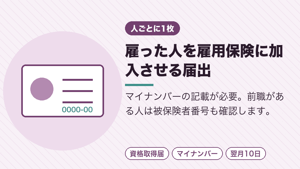 雇った人を雇用保険に加入させる届出