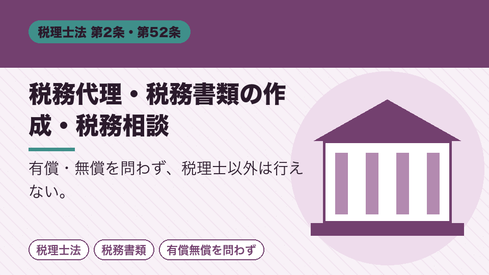 税務代理・税務書類の作成・税務相談