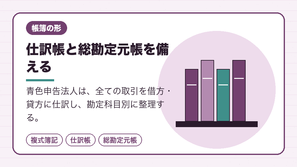 仕訳帳と総勘定元帳を備える