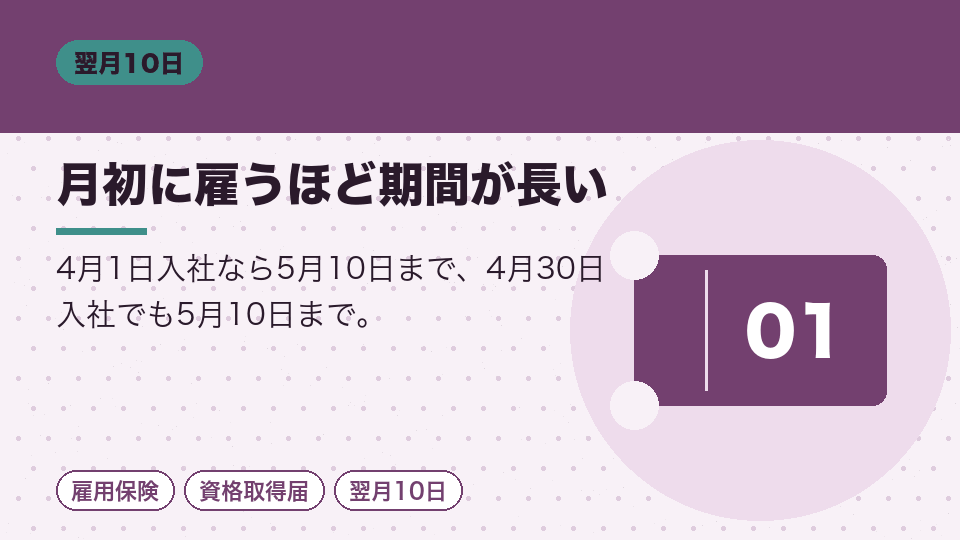 月初に雇うほど期間が長い