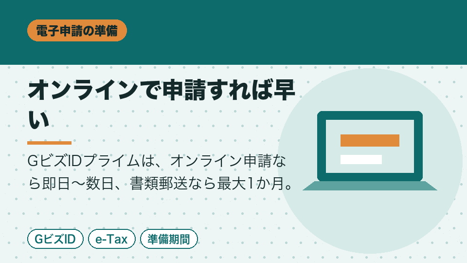 オンラインで申請すれば早い
