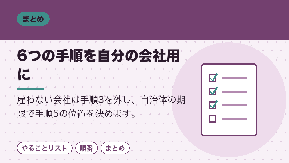 6つの手順を自分の会社用に