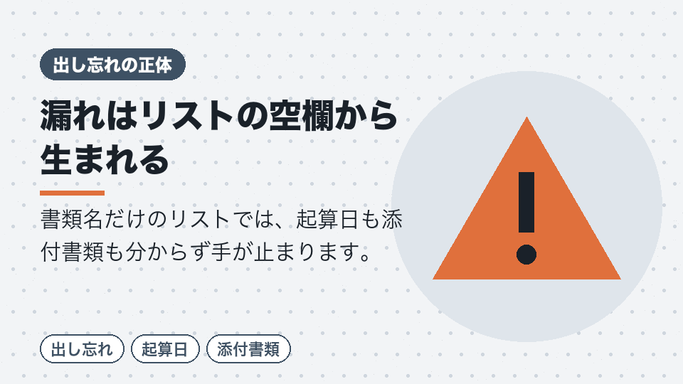 漏れはリストの空欄から生まれる