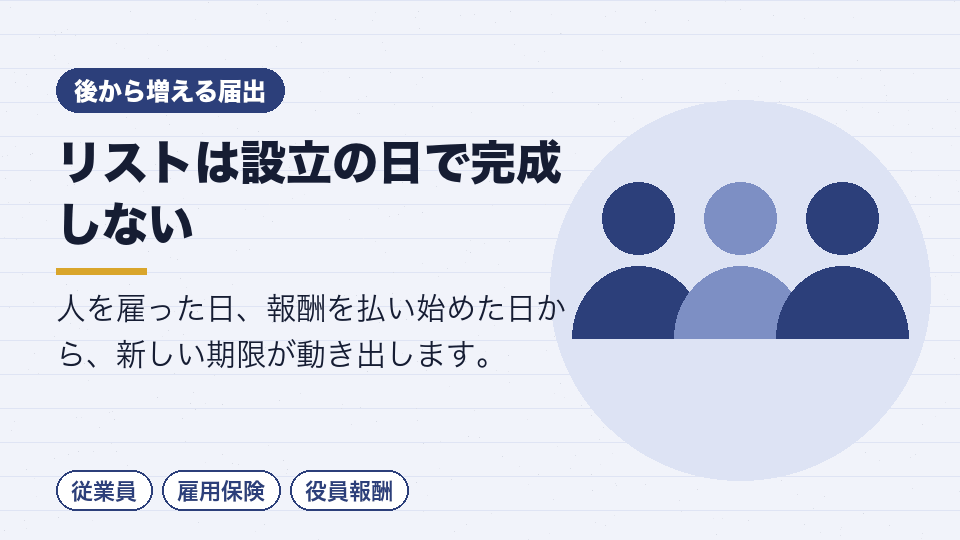 リストは設立の日で完成しない