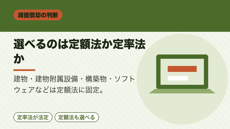選べるのは定額法か定率法か